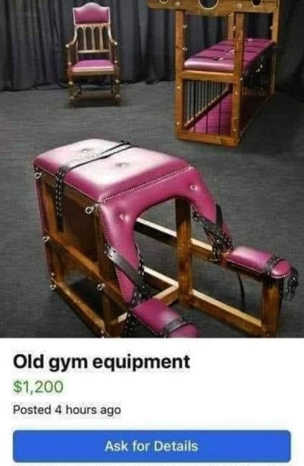 grandma's exercise equipment - Old gym equipment $1,200 Posted 4 hours ago Ask for Details