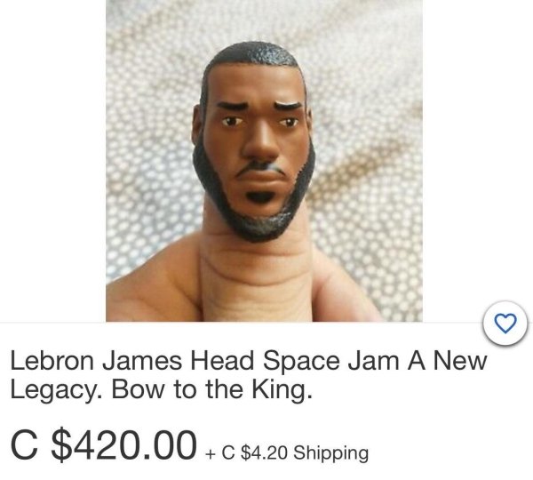 head - Lebron James Head Space Jam A New Legacy. Bow to the King. C $420.00 0 $4.20 Shipping