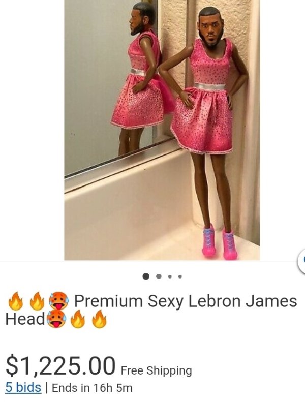 shoulder - Premium Sexy Lebron James Head $1,225.00 Free Shipping 5 bids Ends in 16h 5m