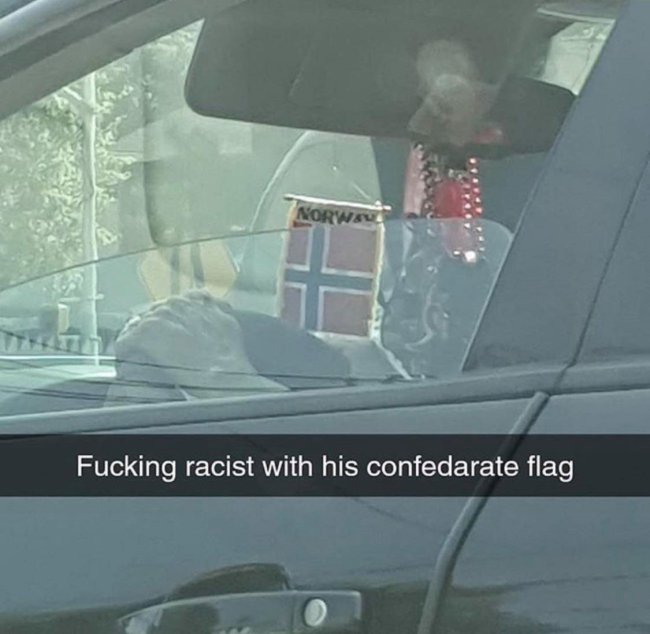 norway confederate flag - Norway Fucking racist with his confedarate flag