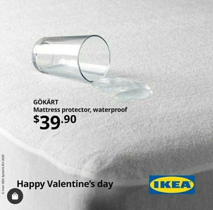 horny posts and signs - gokart ikea - Gkrt Mattress protector, waterproof $39.90 Inter Ikea Systems Bv 2020 Happy Valentine's day Ikea