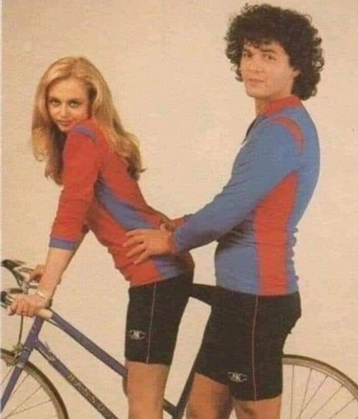 horny posts and signs --  70s bike ads
