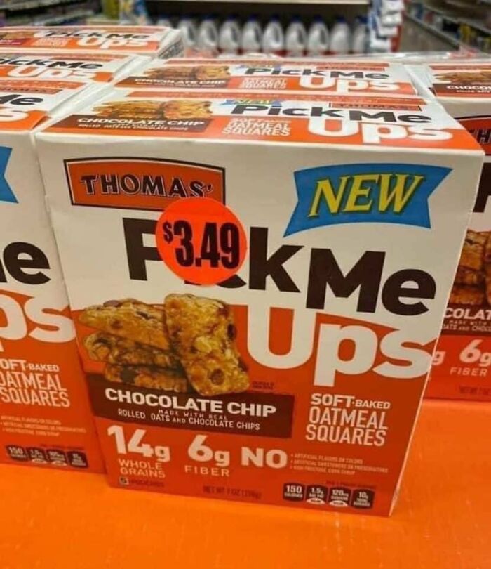 horny posts and signs - snack - Concoge Pickr Te Squares Psh Thomas New e F Me Js Ups Colat re bg Figer Oftbaked Atmeal Squares Chocolate Chip Rolled Oats And Chocolate Chips SoftBaked Oatmeal Squares 149 6g No g Whole Orains Fiber 150 1 10