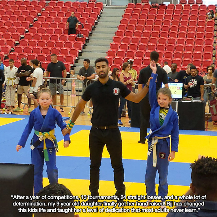 sport venue - 3 Doo 0 "After a year of competitions, 13 tournaments, 24 straight losses, and a whole lot of determination, my 9 year old daughter finally got her hand raised! Bij has changed this kids life and taught her a level of dedication that most ad
