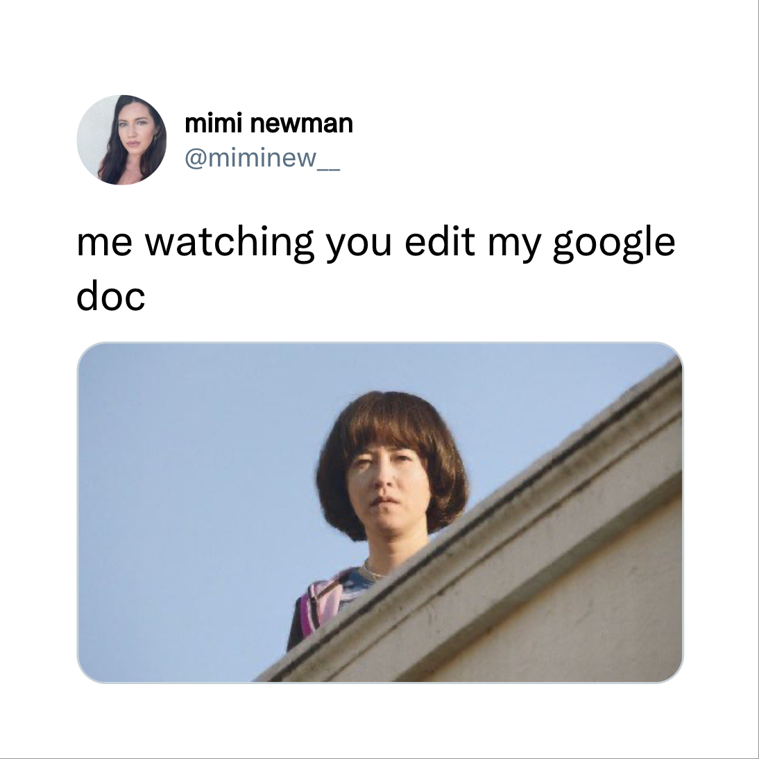 presentation - mimi newman me watching you edit my google doc