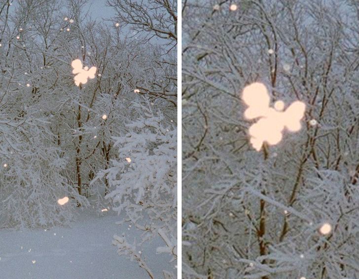 The snowflakes lined up perfectly.