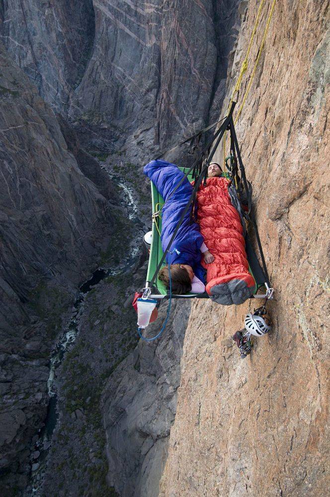 rock climbers sleep