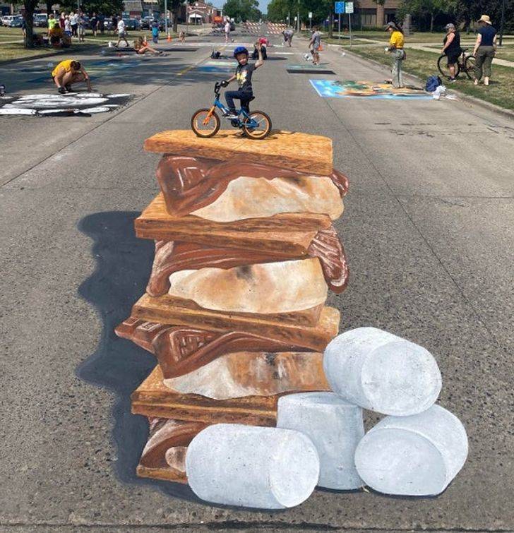 “I made this stack of s’mores at a chalk festival in North Dakota.”