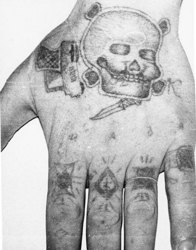 russian hand tattoos - B