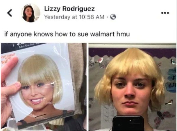 expectation vs reality - bob cut expectations vs reality - Lizzy Rodriguez Yesterday at .. if anyone knows how to sue walmart hmu Ac Wic