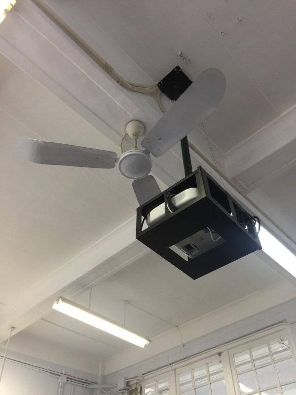 "This ceiling fan in my classroom"