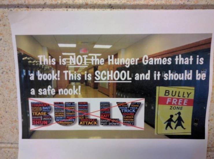 "This sign at my daughter’s school"