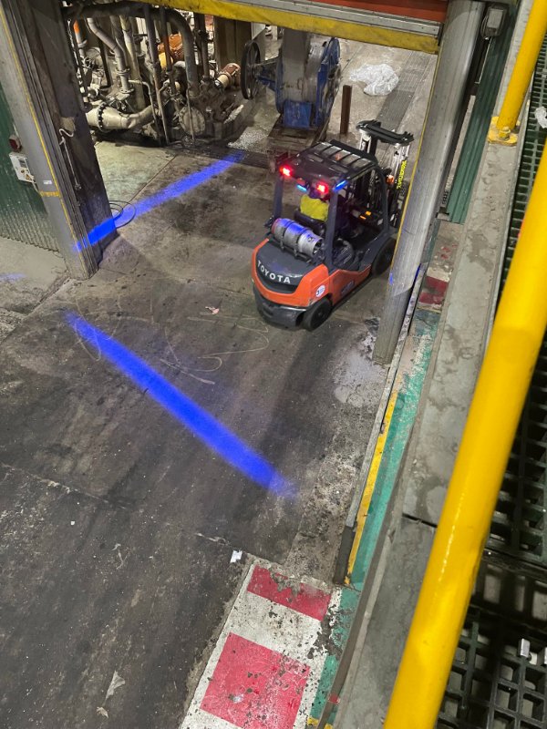 “Our forklift now has pedestrian boundary lights projected from it.”