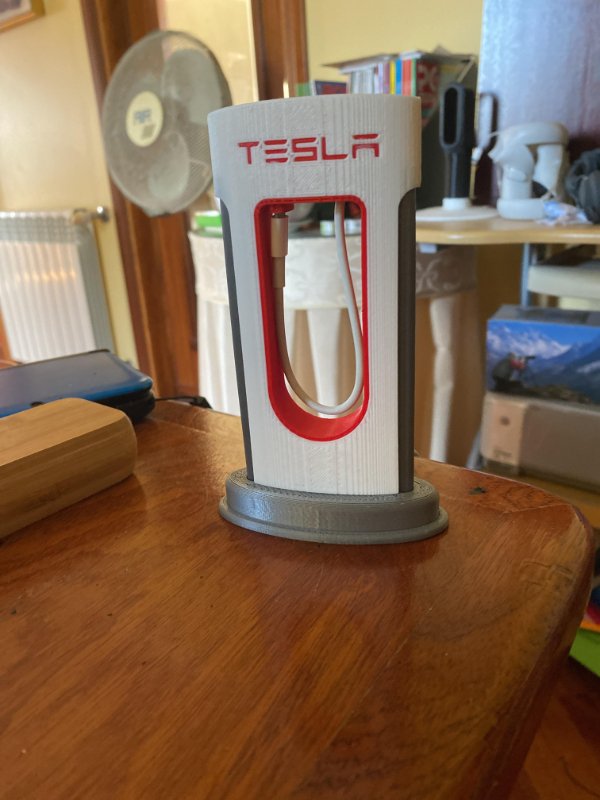 “I 3D Printed a Tesla Supercharger but for my phone.”