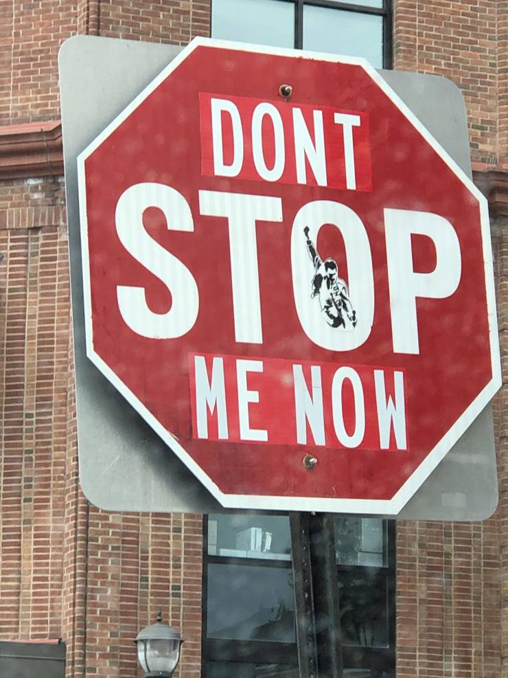 don t stop believing stop sign