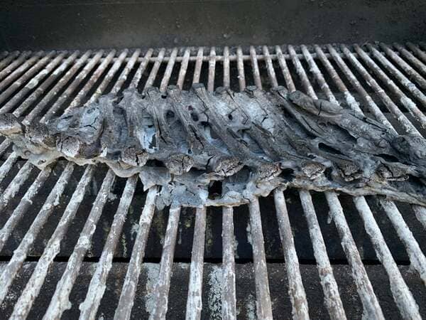 My pork ribs dinner. Unsure if stress causes short-term memory loss but I put ribs on, logged into work, and here we are two hours later with the grill at full blast.