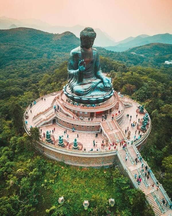 Top view of Lantau in Hong Kong.