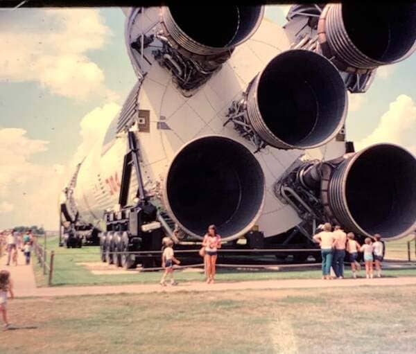 1983, NASA/Houston. Saturn 5. My mom and me.