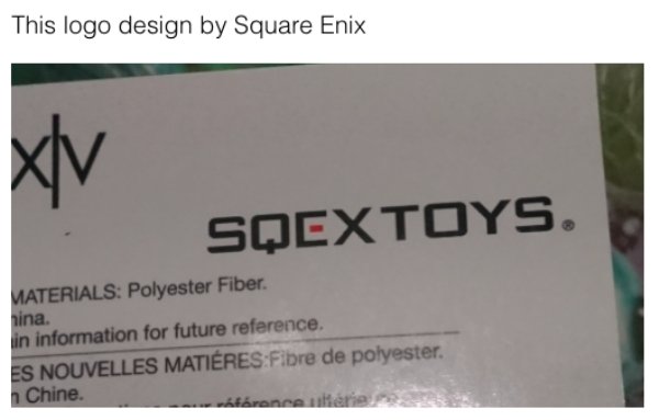 square enix - This logo design by Square Enix Xiv Sqextoys. Materials Polyester Fiber hina. in information for future reference. Es Nouvelles MatiresFibre de polyester. Chine. whilarence serie