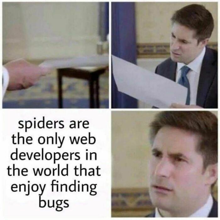 science memes - spiders are the only web developers - spiders are the only web developers in the world that enjoy finding bugs