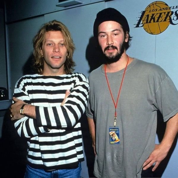 Jon Bon Jovi and Keanue Reeves in 1995.