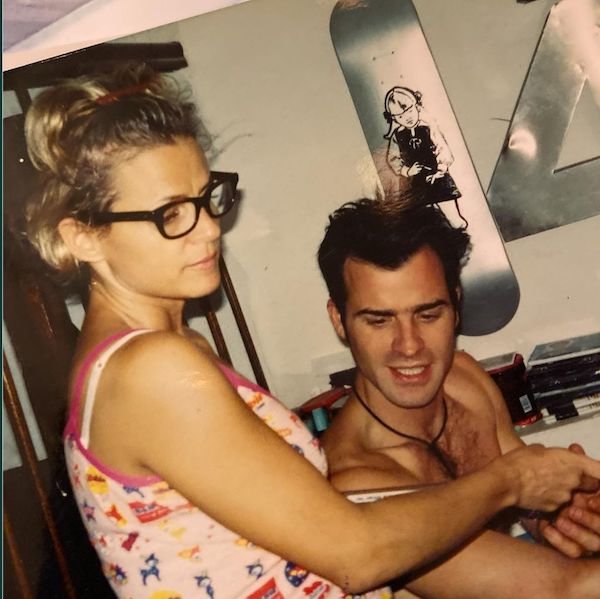 Amy Sedaris and Justin Theroux back in the day.