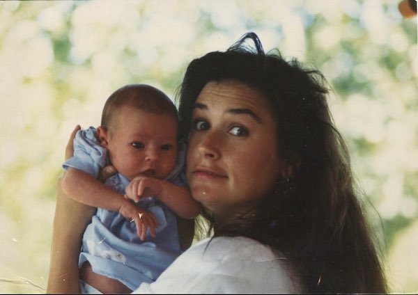 Rumer Willis with her mother Demi Moore back in the day.