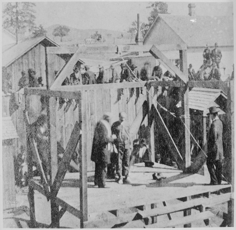 Execution of a soldier of the 8th Infantry at Prescott, Arizona, 1877