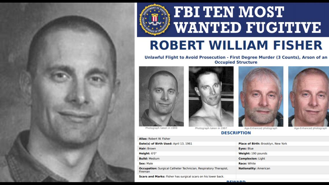 Wanted poster for Robert fisher who is still a fugitive 20 years after allegedly murdering his family