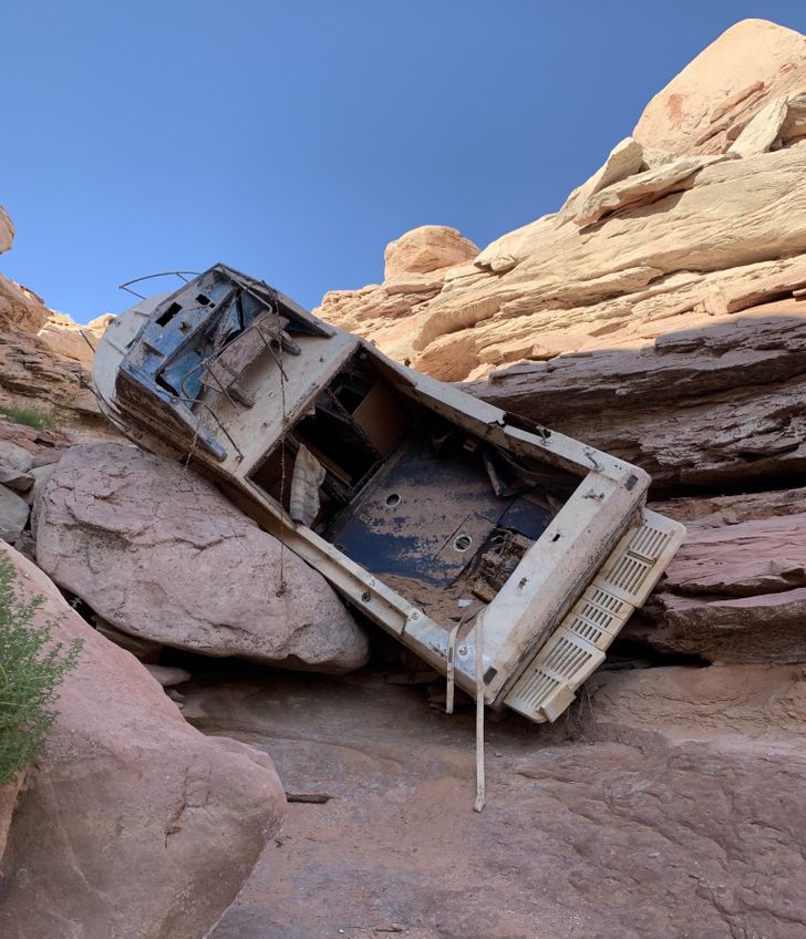 “Water levels at Lake Powell are so low you can find old wrecks out of the water.”