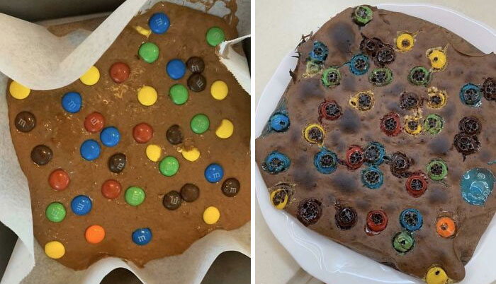 My Attempt At Baking A Brownie Turned Out Like A Before And After Picture Of An Addiction