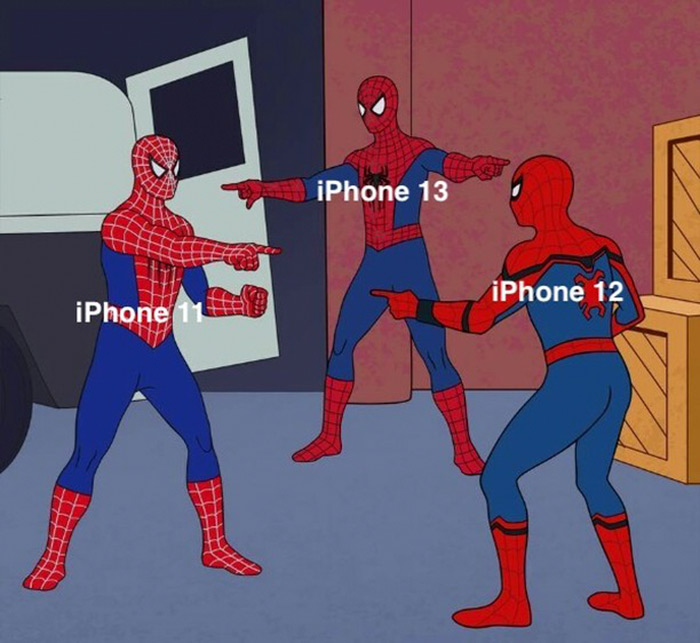 technically true, funny memes - tobey maguire and andrew garfield - iPhone 13 iPhone 12 iPhone 11
