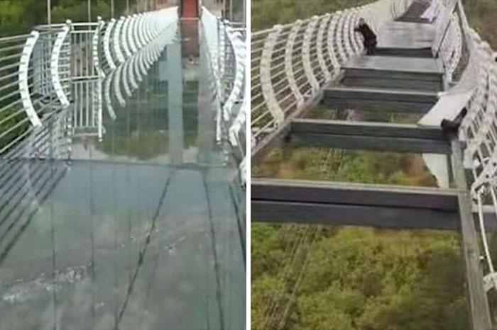 May 7, 2021: Tourist Trapped 100m High On Chinese Glass Bridge After Floor Panels Blow Out