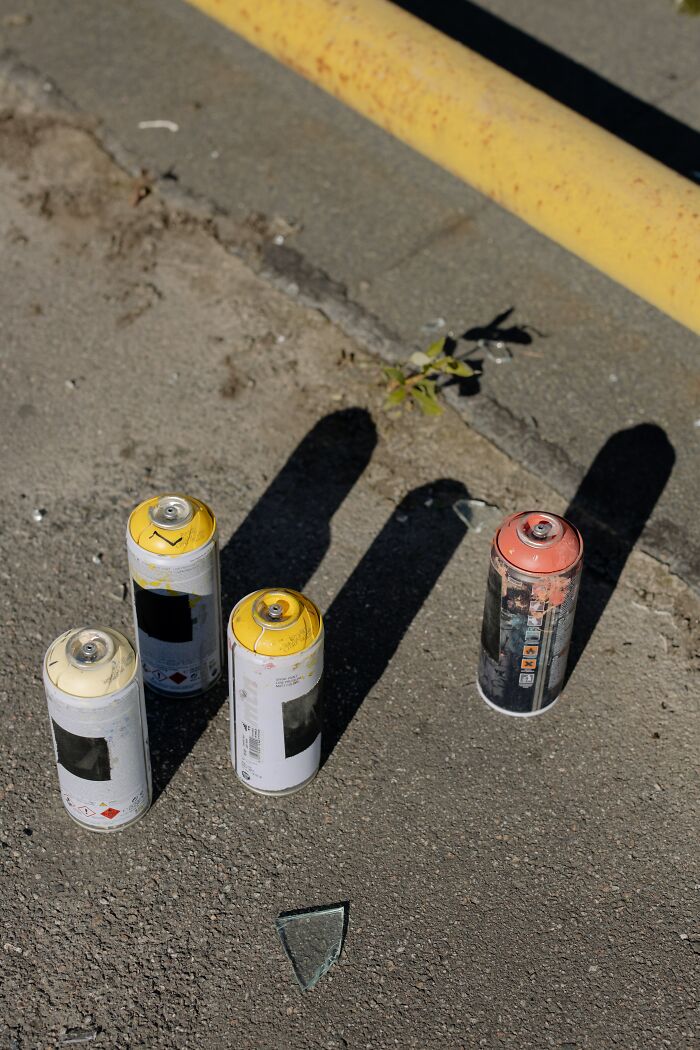 I chopped an aerosol paint can in half with an axe. I was far old enough to know better but my cousin and I thought we had it worked out. My mom always said, “One kid, one brain; two kids, no brains.” Boy was she right. I was yellow for a week.