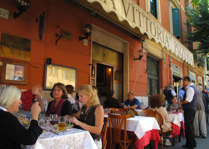 Rome, Italy:
When you go to a restaurant and there are no menus. What they're actually doing is making you get something without looking at the menu so that you don't know the price and they can double it. I would just say "I'll wait until I can get a menu".