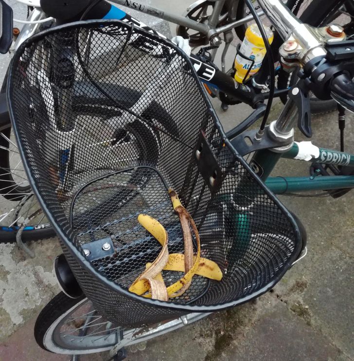 “Someone keeps using my bike as a trash bin.”