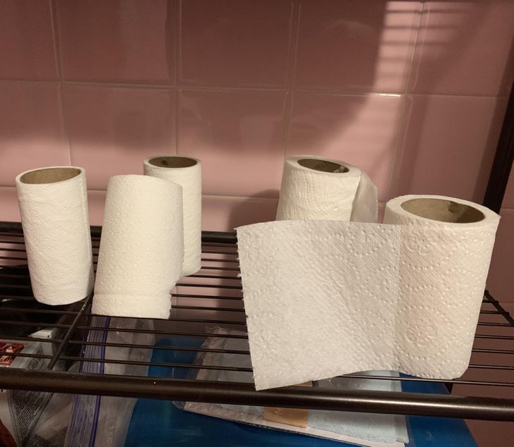 “My in-laws use a little off every single roll of toilet paper instead of one at a time.”