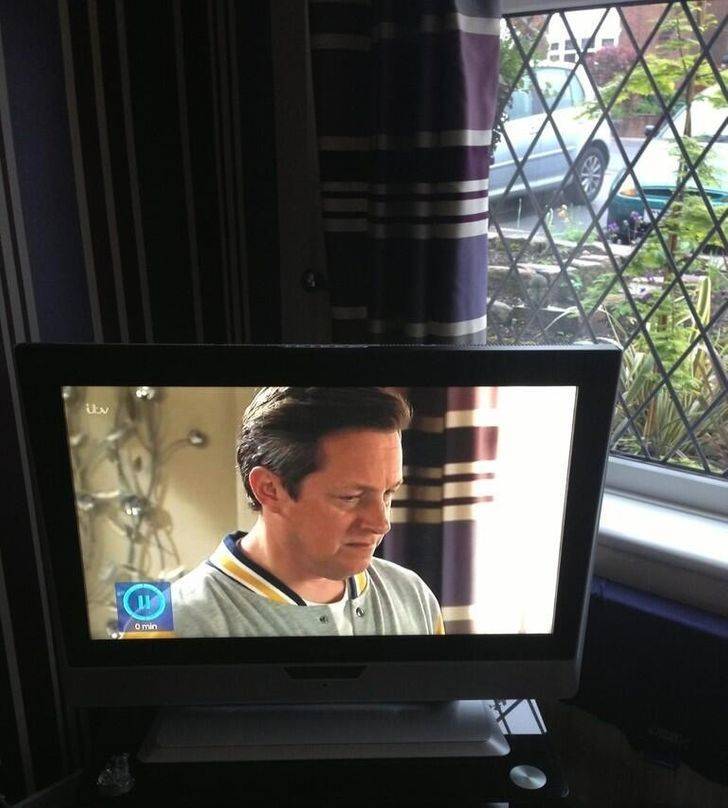 “My TV and curtains lined up perfectly.”