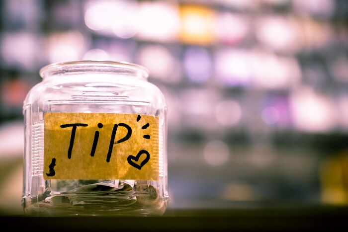 fired on their first day - tip jar - Tip