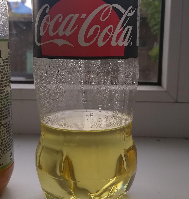 “The Coke that I left on my windowsill for 3 months has turned clear.”