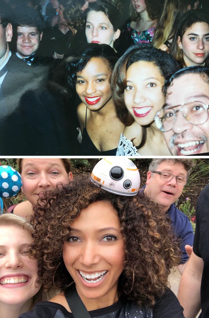 “Actor Sean Astin photo bombing me in 1993 at an inaugural ball and again 26 years later at Disneyland.”