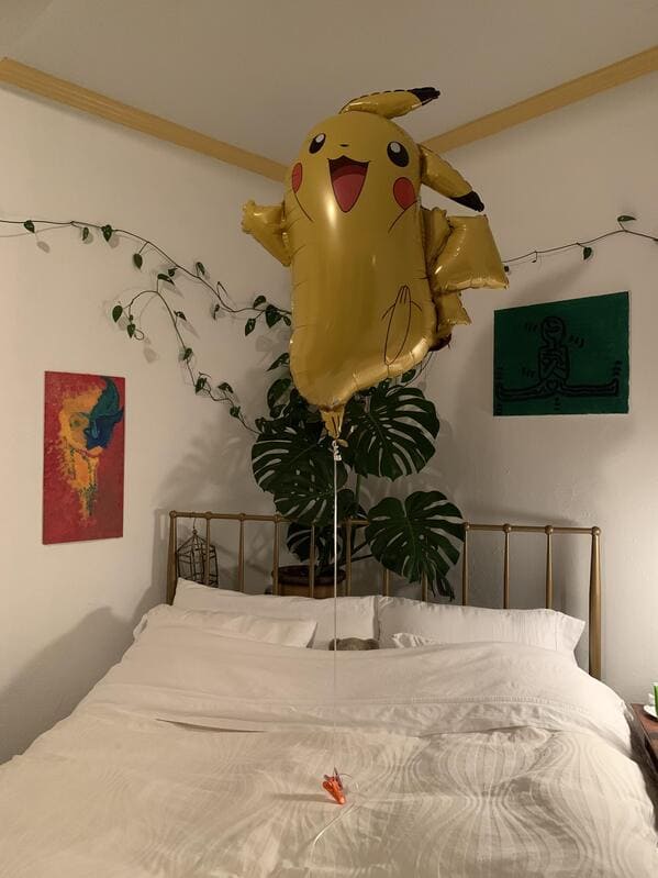 This roommate remembered that their friend got a Pikachu balloon when she was 5 and got her another one. She cried.