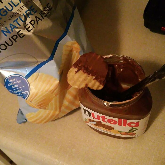 potato chips and nutella