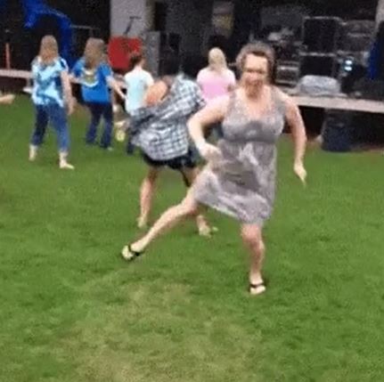 I was at a wedding and one of my female friends was too self-conscious to dance. So I dragged her onto the dance floor, danced like an idiot and said “nobody is watching either of us.”

It turns out that not only were they watching but also filming and now the video gets shared every year so I can relive that fun experience.