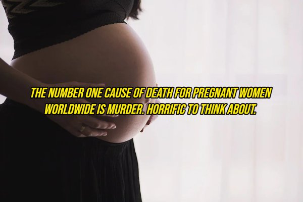 shoulder - The Number One Cause Of Death For Pregnant Women Worldwide Is Murder. Horrific To Think About