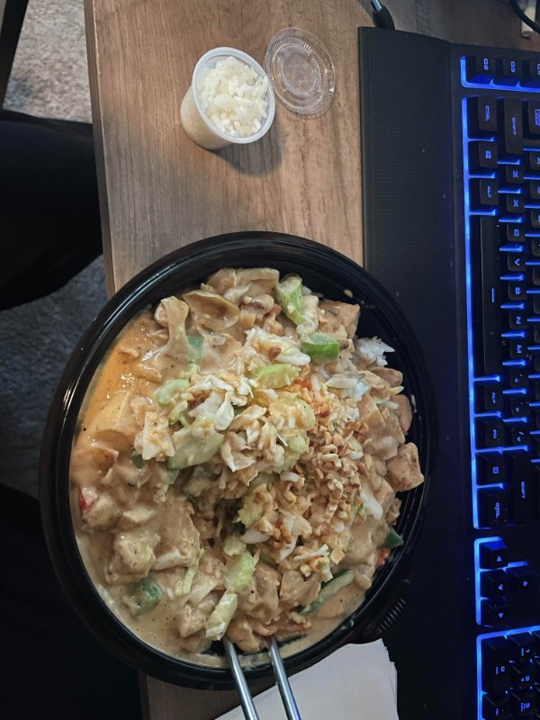 “I asked for extra rice and this is what I got. (Dinner for size comparison).”