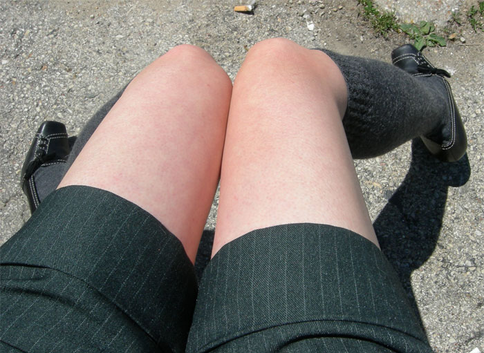 A girl in high school told me I have really pretty knees.