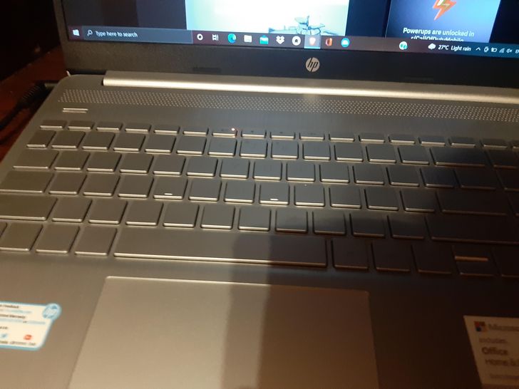 “The keys on my new laptop are practically invisible because the manufacturer thought gray on silver was a great idea.”