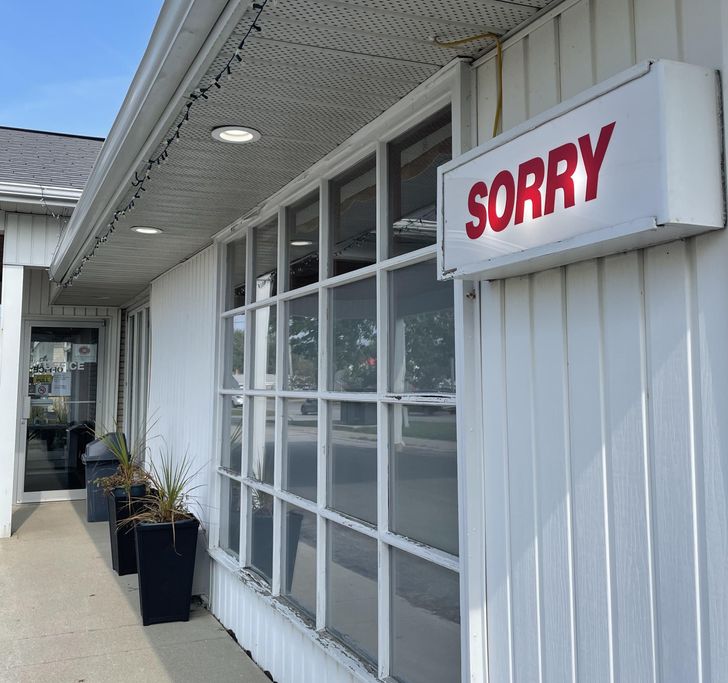 “This motel has a sign that says ’sorry’ and nothing else.”