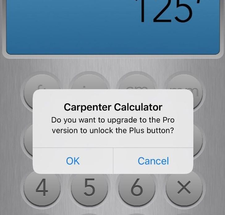 “I have to pay to use the plus sign with this calculator app.”